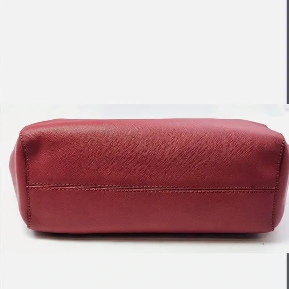 Michael Kors Safiano Leather Large Jet Set Double Handle Chain Shoulder Bag Red - Picture 10 of 10